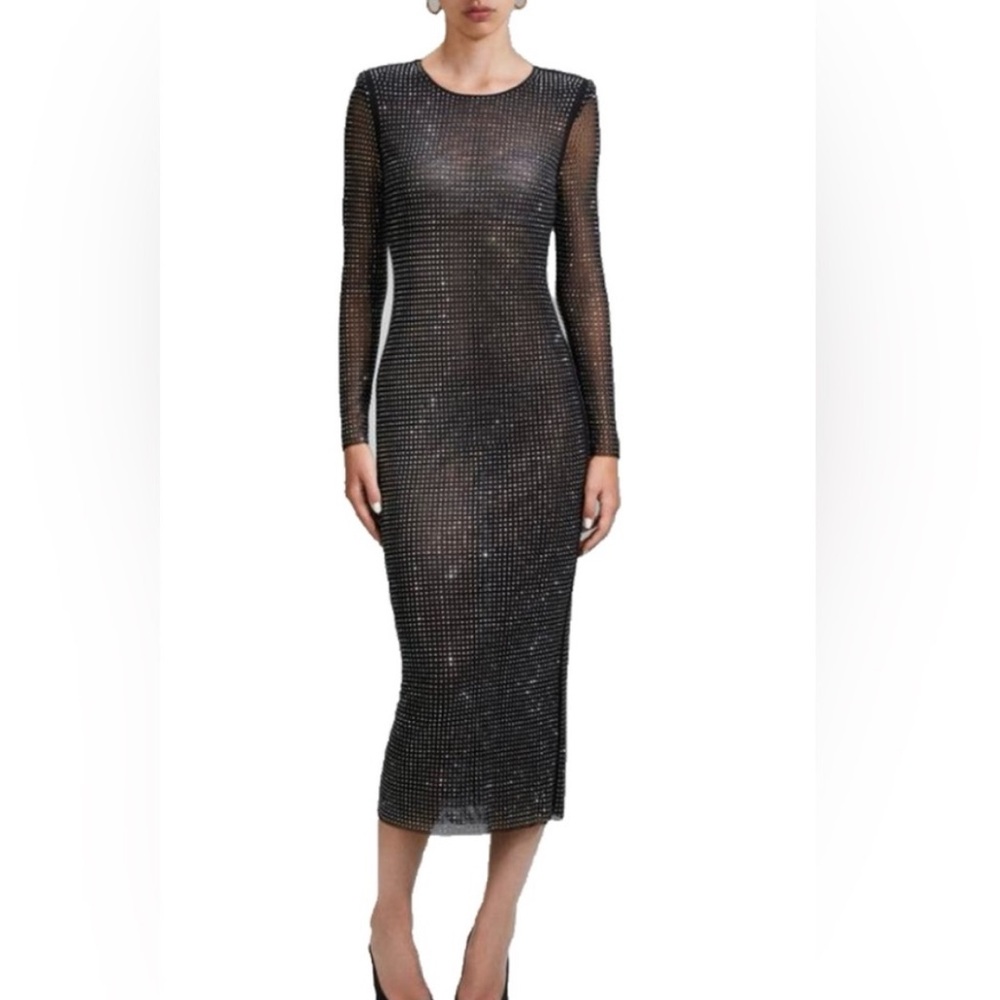 House of Harlow Embellished Sheer Slip Dress